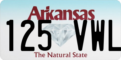 AR license plate 125VWL