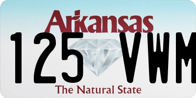 AR license plate 125VWM