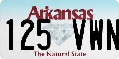 AR license plate 125VWN