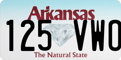 AR license plate 125VWO