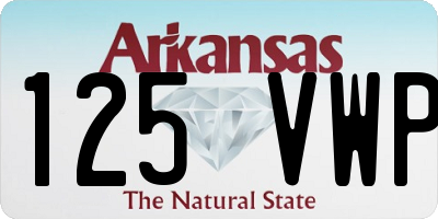 AR license plate 125VWP