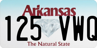 AR license plate 125VWQ