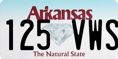 AR license plate 125VWS