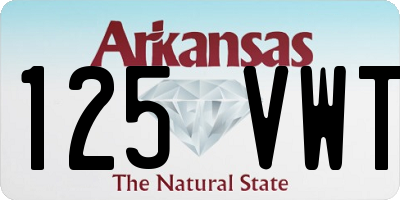 AR license plate 125VWT