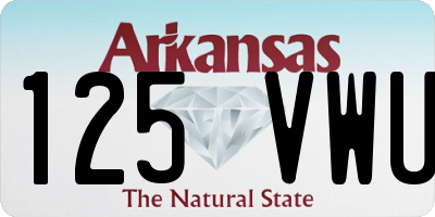 AR license plate 125VWU