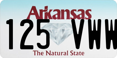 AR license plate 125VWW