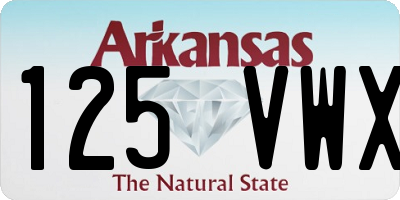 AR license plate 125VWX