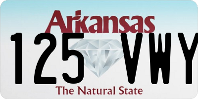 AR license plate 125VWY