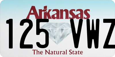 AR license plate 125VWZ
