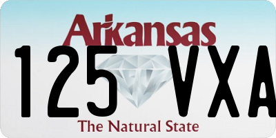 AR license plate 125VXA