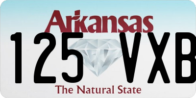 AR license plate 125VXB