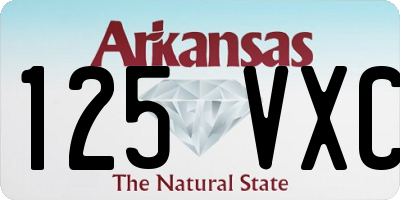AR license plate 125VXC