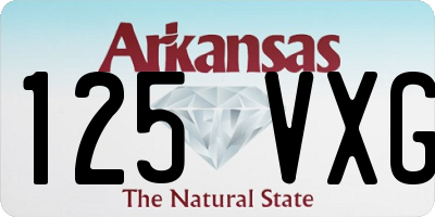 AR license plate 125VXG