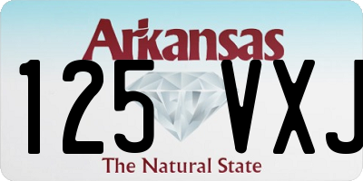 AR license plate 125VXJ