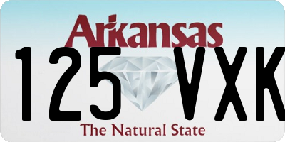 AR license plate 125VXK