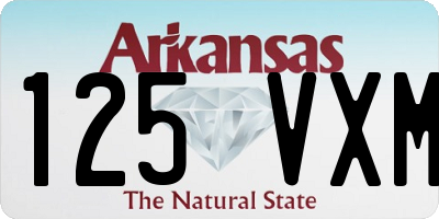AR license plate 125VXM