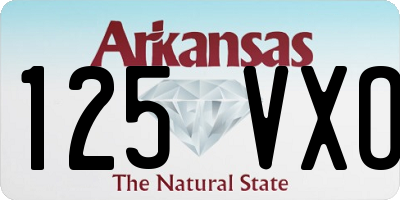 AR license plate 125VXO