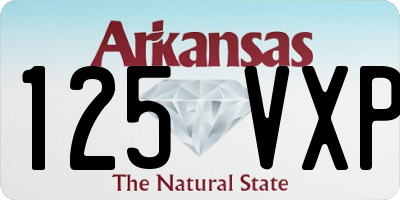 AR license plate 125VXP