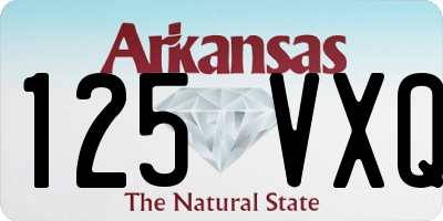 AR license plate 125VXQ