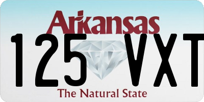 AR license plate 125VXT
