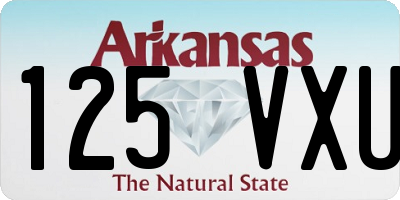 AR license plate 125VXU