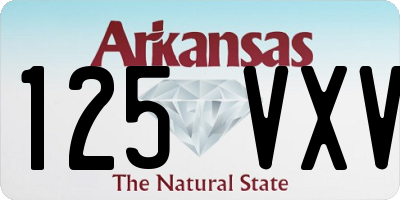 AR license plate 125VXV