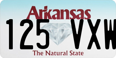 AR license plate 125VXW
