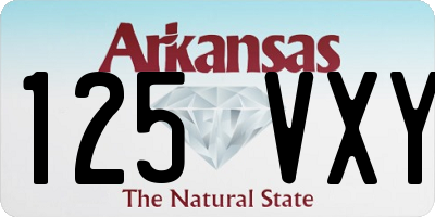 AR license plate 125VXY