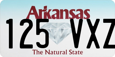 AR license plate 125VXZ
