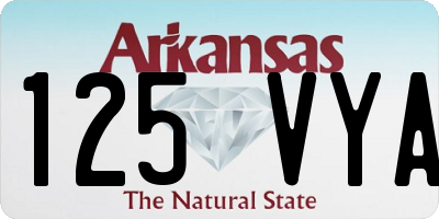 AR license plate 125VYA