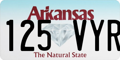 AR license plate 125VYR