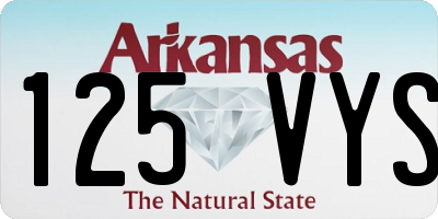 AR license plate 125VYS