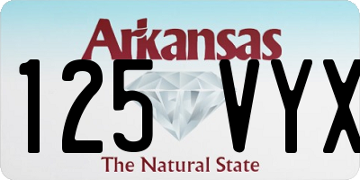 AR license plate 125VYX