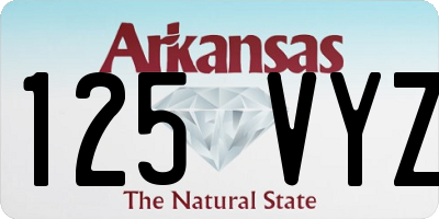 AR license plate 125VYZ