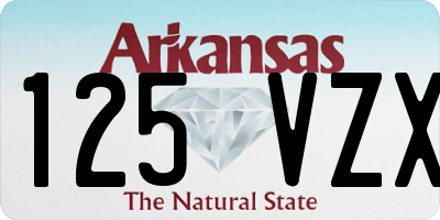 AR license plate 125VZX