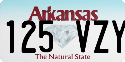 AR license plate 125VZY