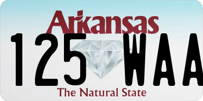 AR license plate 125WAA