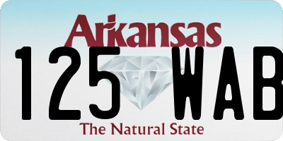 AR license plate 125WAB