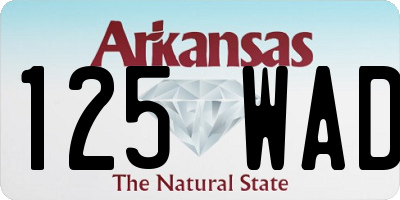 AR license plate 125WAD