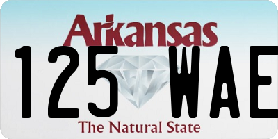AR license plate 125WAE