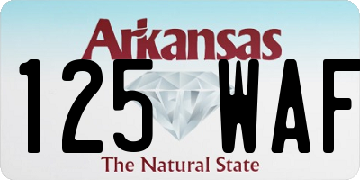 AR license plate 125WAF