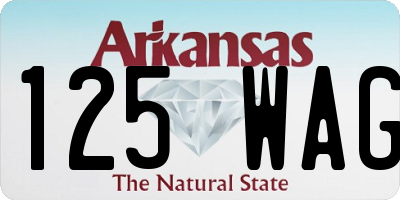 AR license plate 125WAG
