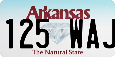 AR license plate 125WAJ