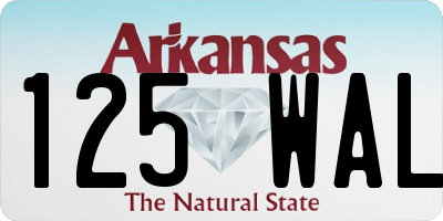 AR license plate 125WAL