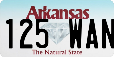 AR license plate 125WAN