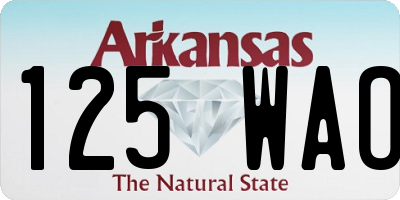 AR license plate 125WAO