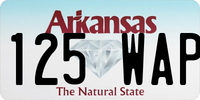 AR license plate 125WAP