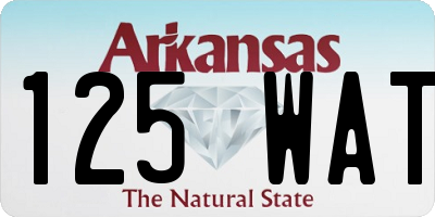 AR license plate 125WAT
