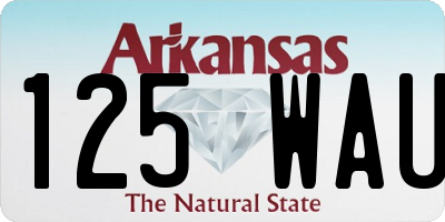AR license plate 125WAU