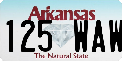 AR license plate 125WAW